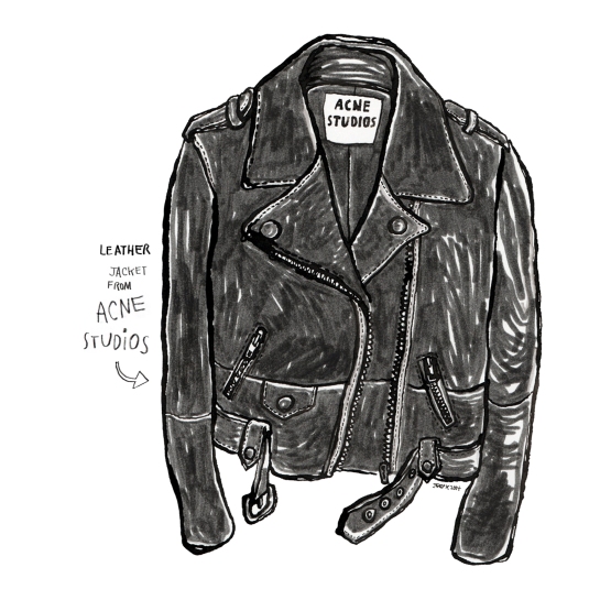 Acne studios leather jacket